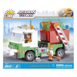 Garbage Truck With Roll-off Dumpster. COBI 1781.