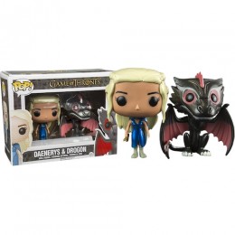 Дейнерис Таргариен миса и Дрогон металлик (Daenerys Mhysa and Drogon Metallic 2-pack (Эксклюзив)) из сериала Игра престолов