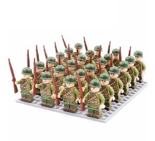 DZ-123 TBS Toys Солдаты: 24 минифигурки, 24 винтовки, 1 пластина 16х16