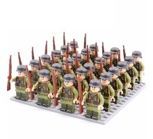 DZ-50 TBS Toys Солдаты: 24 минифигурки, 24 винтовки, 1 пластина 16х16