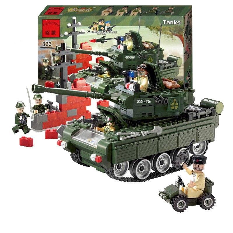 Конструктор 823 Enlighten Brick Военный танк в оригинальной коробке с ...